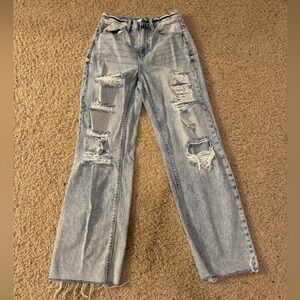 willow +root wife leg blue ripped jeans W25